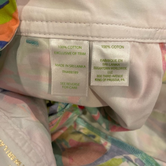Lilly Pulitzer Floral Tropical The Callahan Shorts Women’s Sz 4 Mid Rise Cotton - Picture 10 of 10